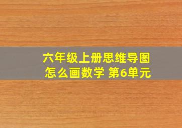 六年级上册思维导图怎么画数学 第6单元